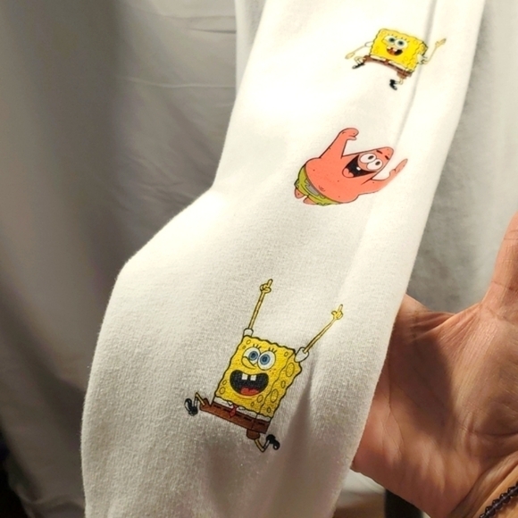 Nickelodeon SpongeBob Squarepants White Hoodie Size Small - Picture 6 of 9
